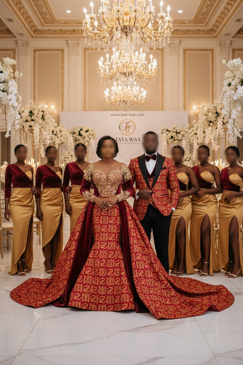 Tissu Wax Africain brillant Premium 6 yards