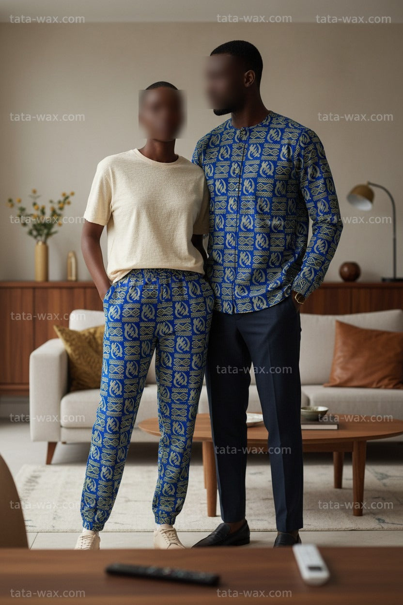 Tissu Wax Africain brillant Premium 6 yards