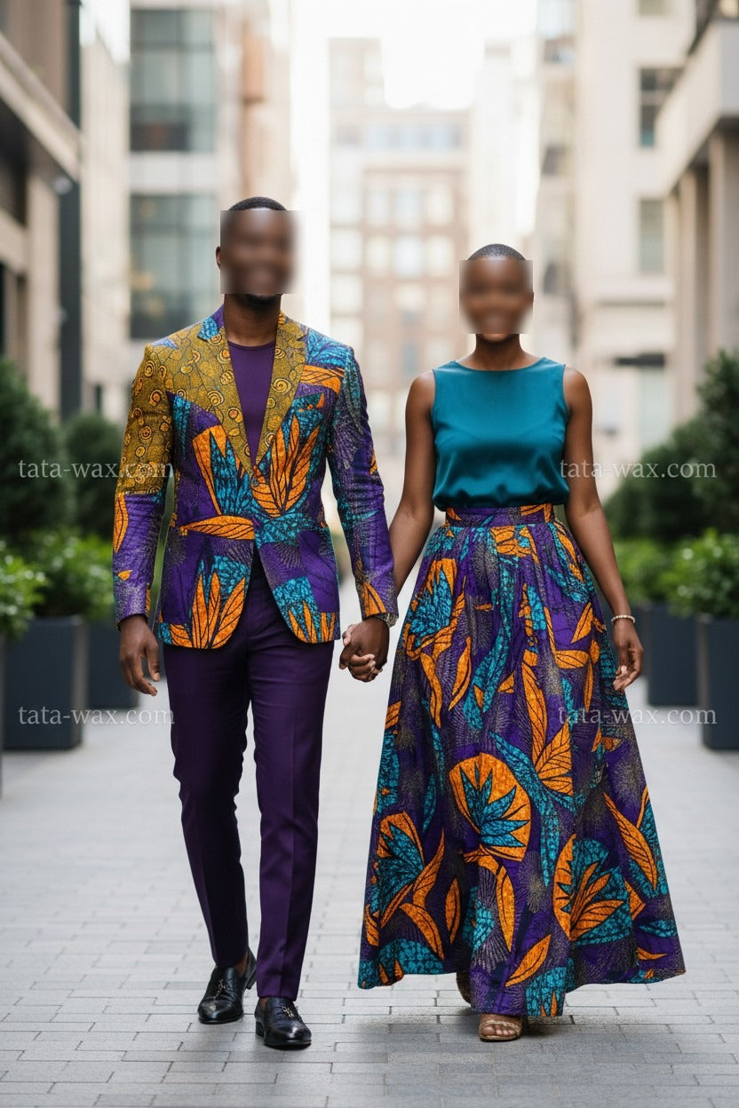 Tissu Wax Africain brillant Premium 6 yards