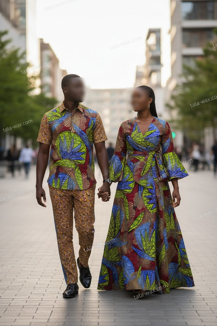 Tissu Wax Africain brillant Premium 6 yards