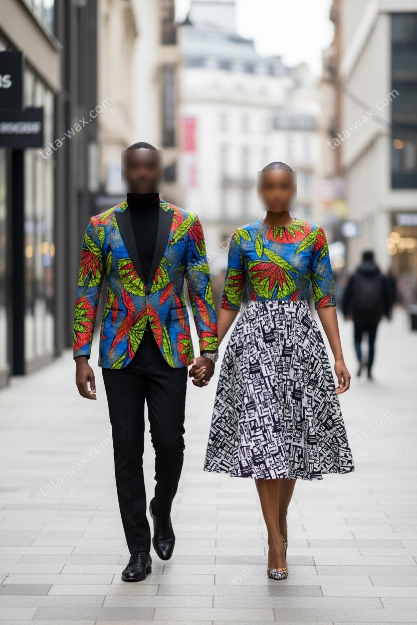 Tissu Wax Africain brillant Premium 6 yards