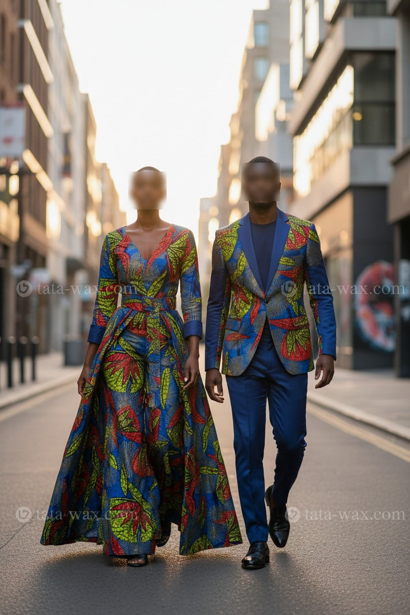 Tissu Wax Africain brillant Premium 6 yards