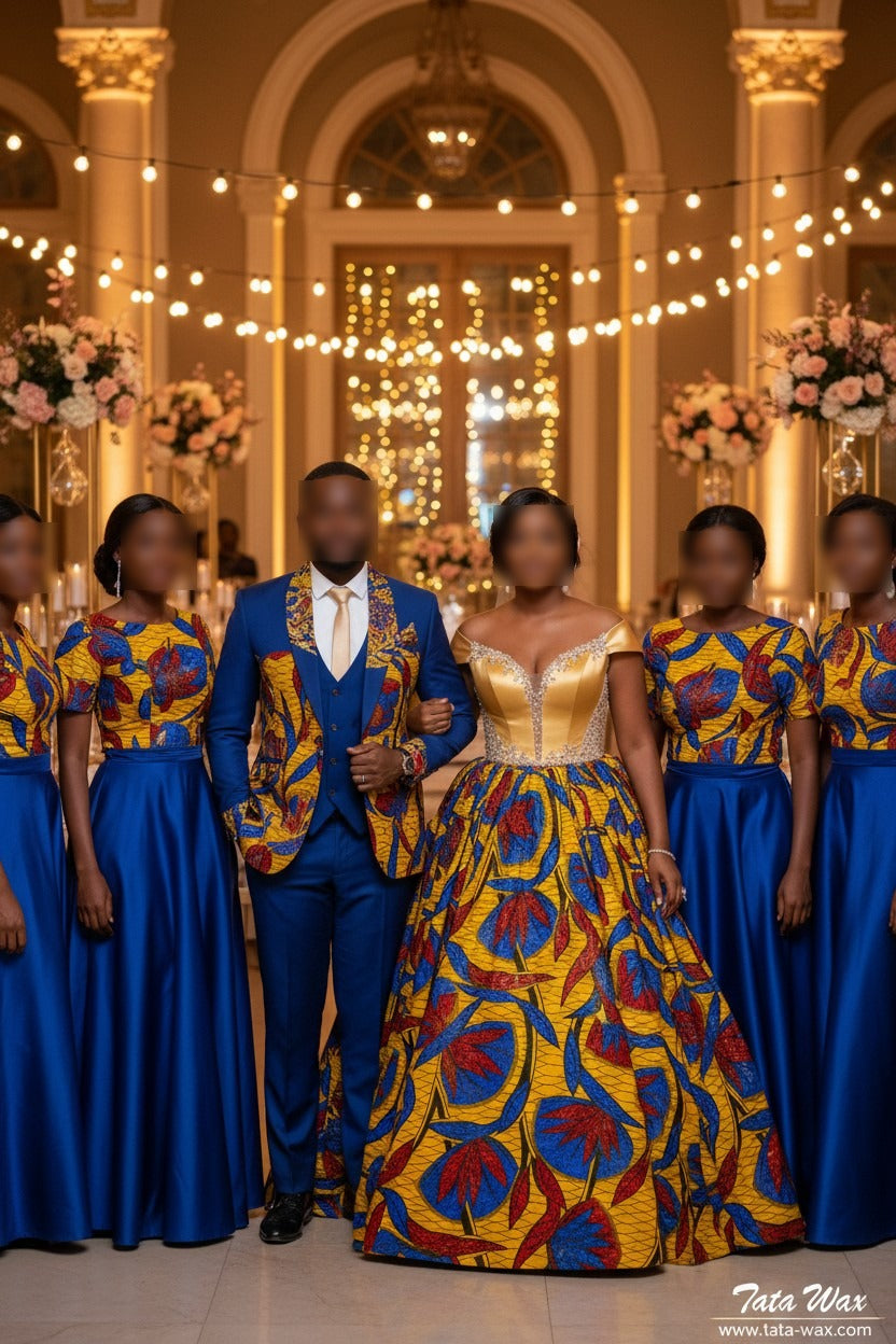 Tissu Wax Africain brillant Premium 6 yards