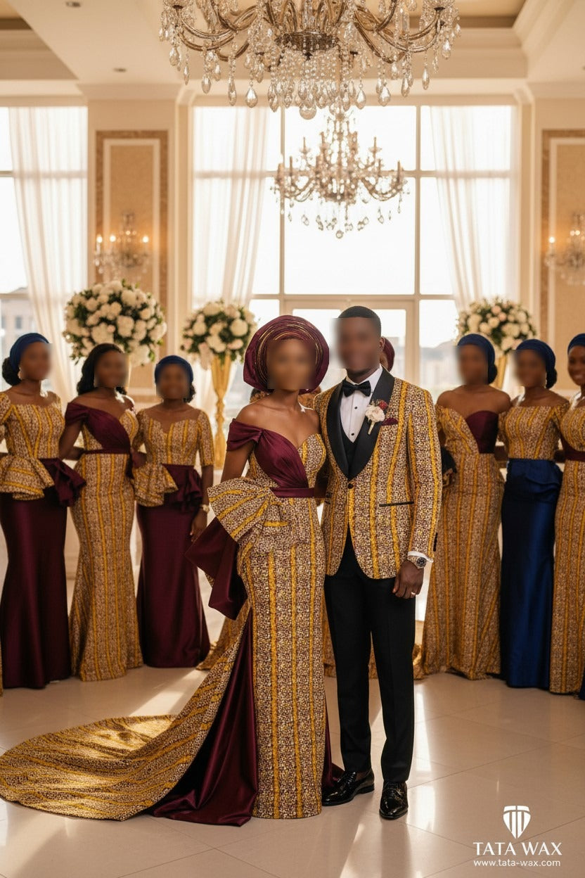 Tissu Wax Africain brillant Premium 6 yards