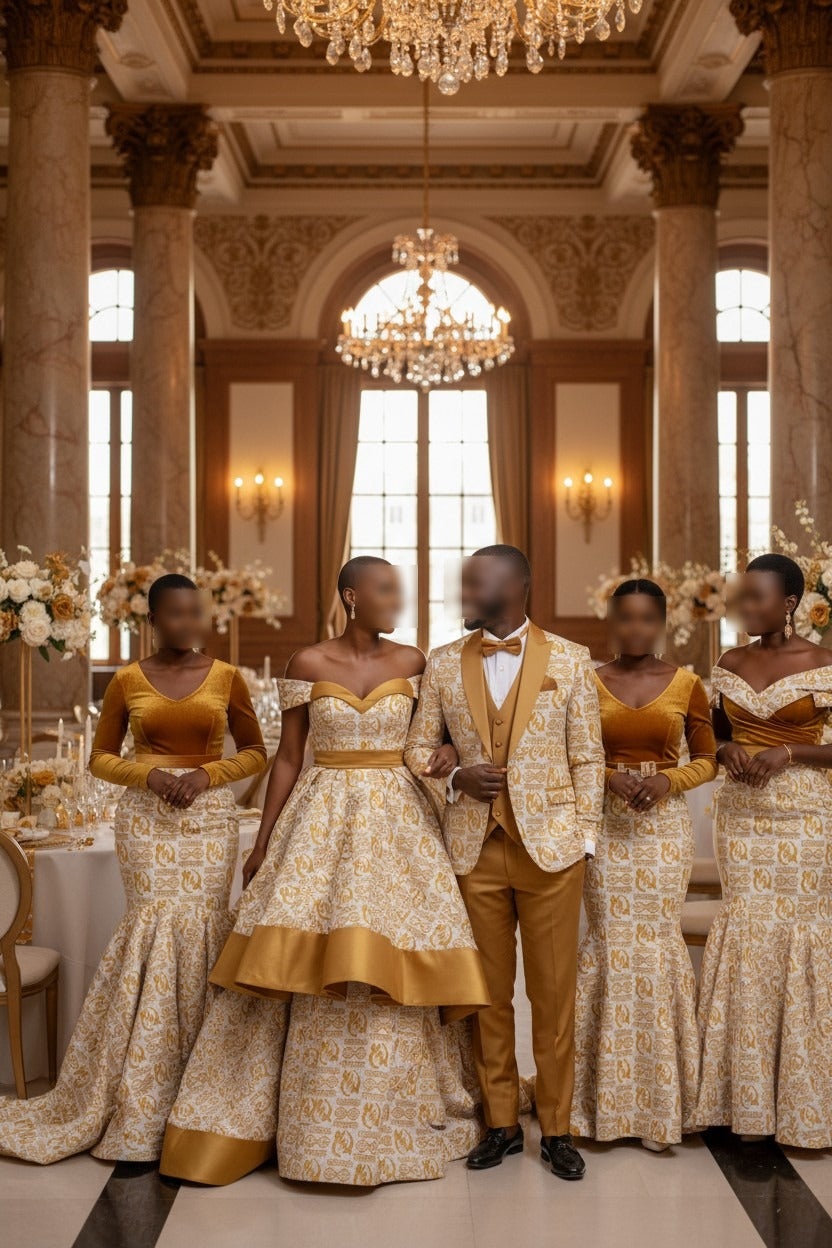 Tissu Wax Africain brillant Premium 6 yards