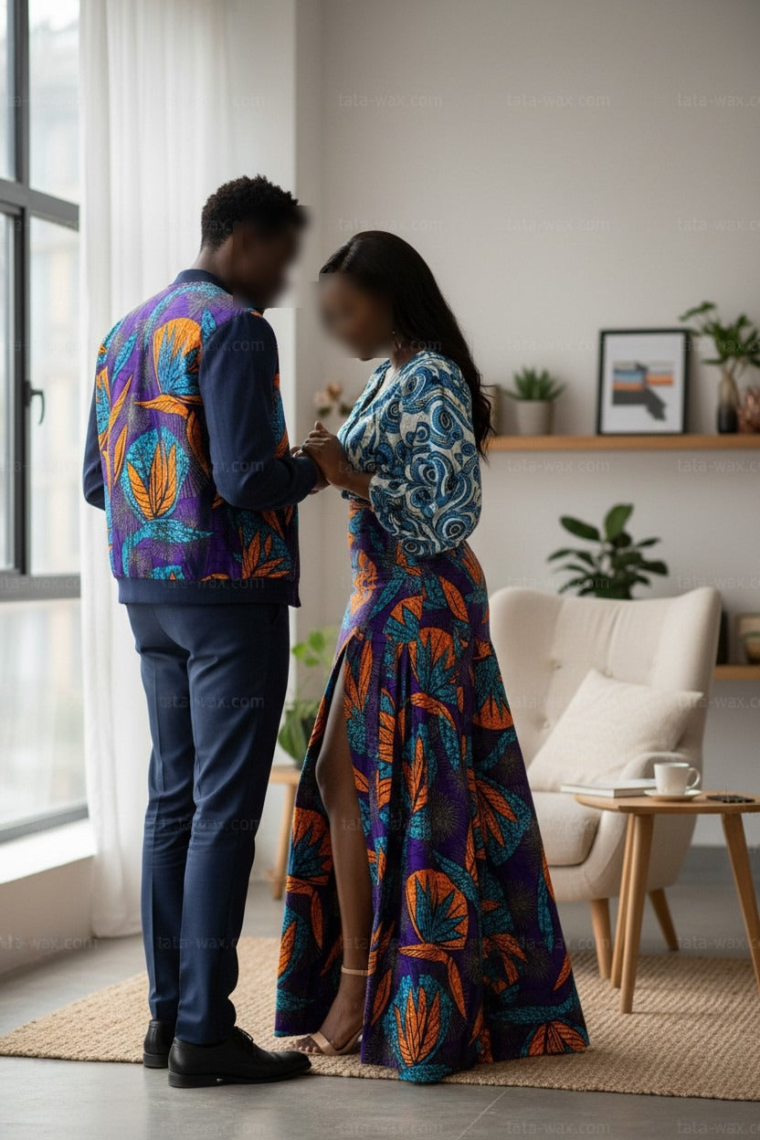 Tissu Wax Africain brillant Premium 6 yards