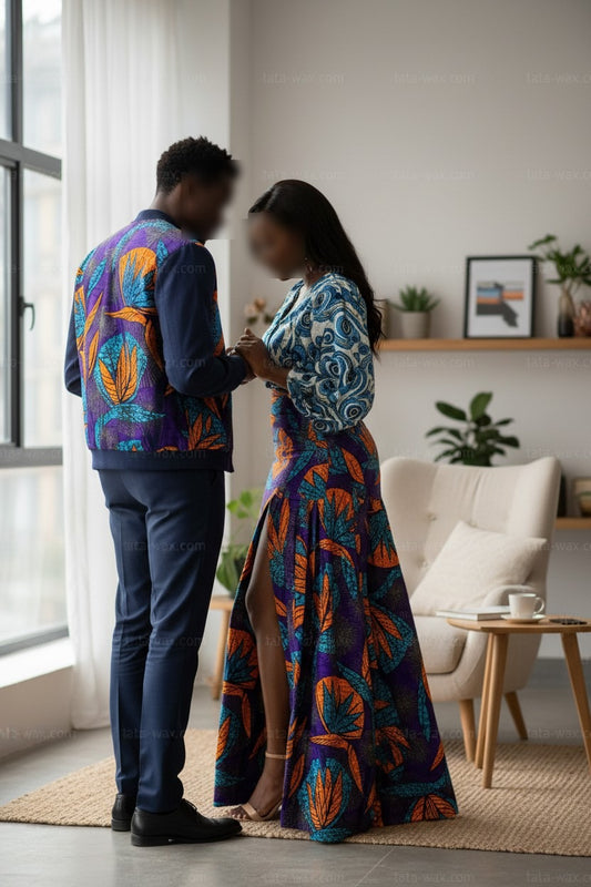 Tissu Wax Africain brillant Premium 6 yards